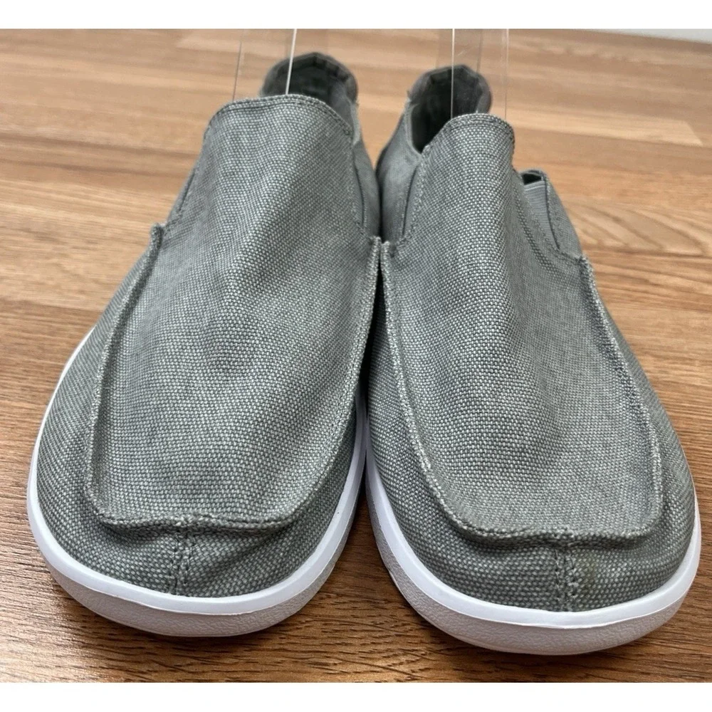 Sanuk Men's Hi Five Comfort Loafers Grey Slip-on Sneakers Size 10